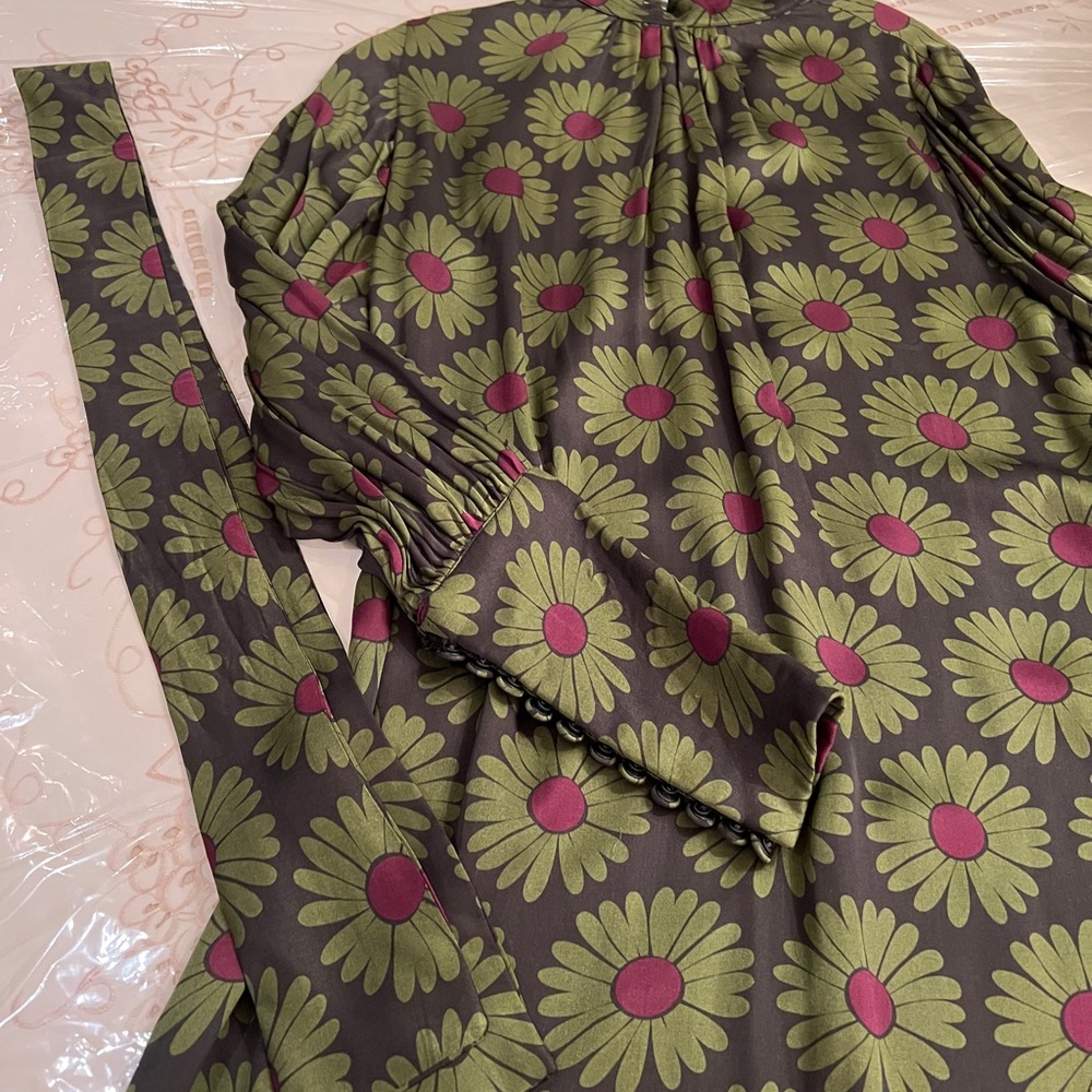 Giovanna Nicolai ~ Vintage Italian Floral Midi Dress – Size ~4/Small - Picture 6 of 7